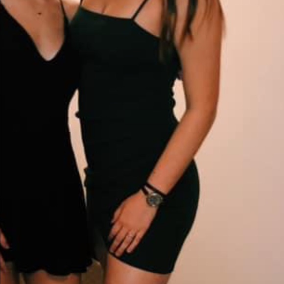 Blue Blush Asymmetric Mini Bodycon Dress - Picture 5 of 7